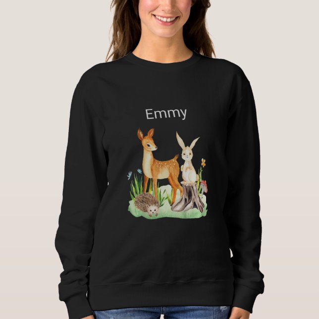 Sweatshirt Kids Animal deer rabbit hedgehog Emmy (Devant)