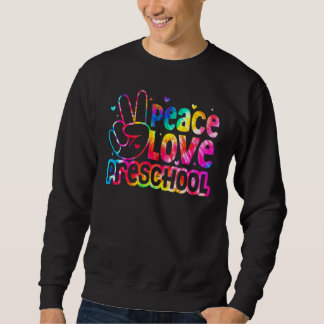 Sweatshirt Kids Hello Peace Love Preschool Boys Girls Back To