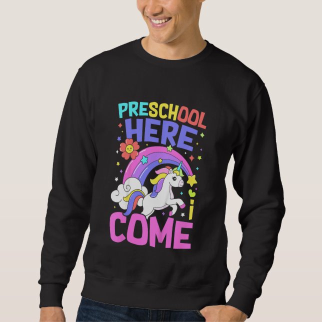 Sweatshirt Kids Unicorn  Teacher Students Pre School Back To  (Devant)