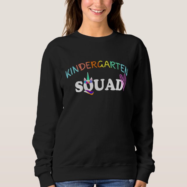 Sweatshirt Kindergarten Squad Unicorn Kindergarten (Devant)