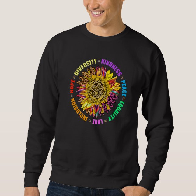 Sweatshirt Kindness Peace Equality Inclusion Droits de l'Homm (Devant)
