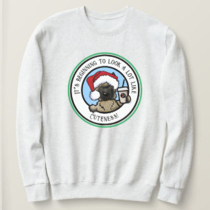 Sweatshirt KiniArt Cairn Terrier Café Noël