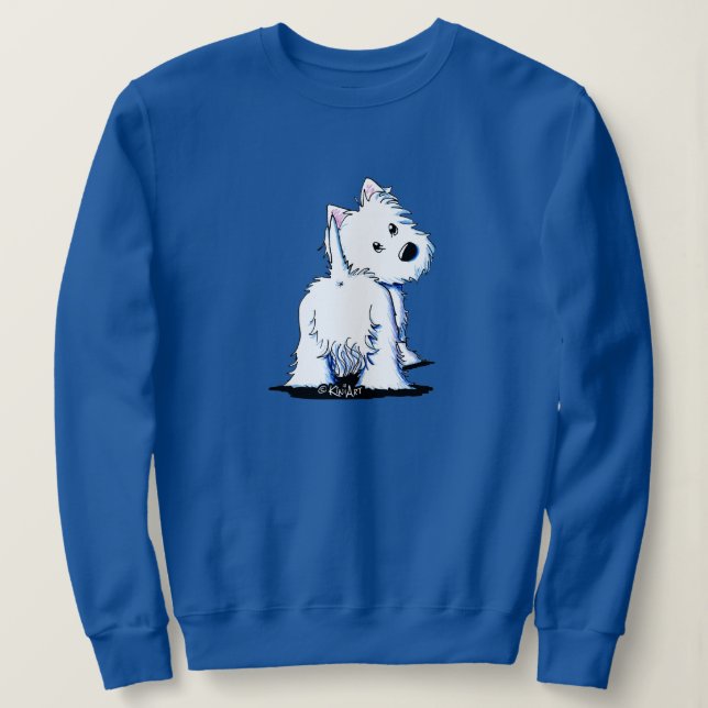 Sweatshirt KiniArt Fluffybutt Westie (Design devant)
