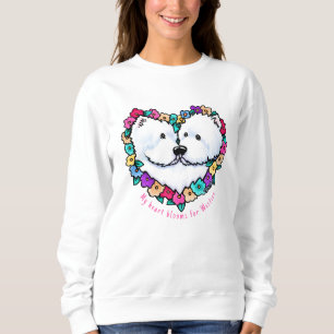 Sweatshirt KiniArt Westie Heart Bloom