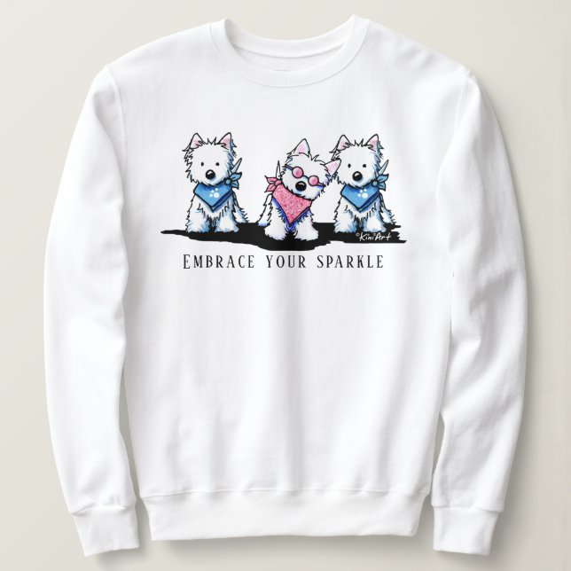 Sweatshirt KiniArt Westie Soyez vous-même (Design devant)