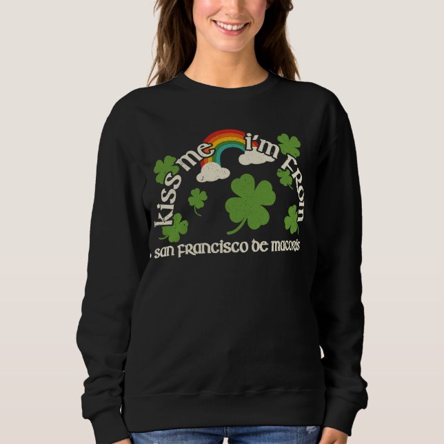 Sweatshirt Kiss Me Shamrock  City St Patrick's Day San Franci (Devant)