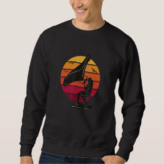 Sweatshirt Kitesurfing Retro Sunset Water Sport