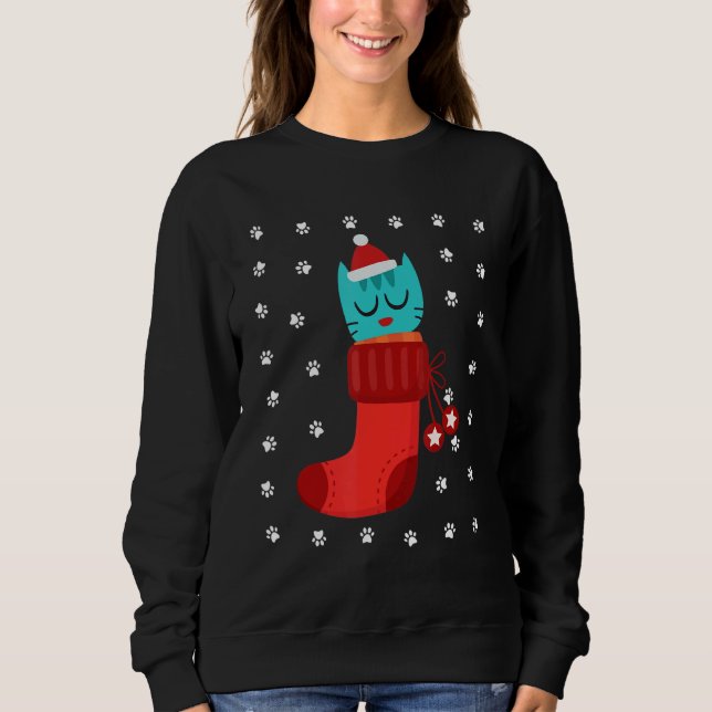 Sweatshirt Kitten En Humour De Coq Vilain Chat Paws Neige (Devant)