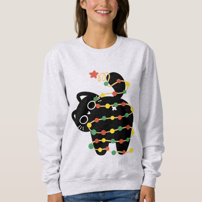 Sweatshirt kitty butt funny cat lover kitten catmas  (Devant)