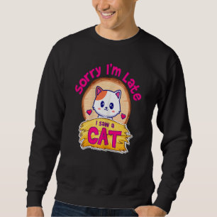 Sweatshirt Kitty Meow Cool Chats Propriétaire Citation Cute C