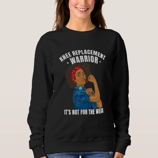 Sweatshirt Knee Replacement Warrior African American Women Bl (Devant)