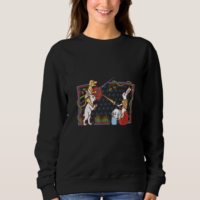 Sweatshirt Knights Templar Rabbits - Medieval Renaissance Fai (Devant)
