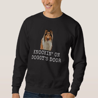 Sweatshirt Knockinu2019 Sur Doggyu2019S Porte Drôle Chien pap