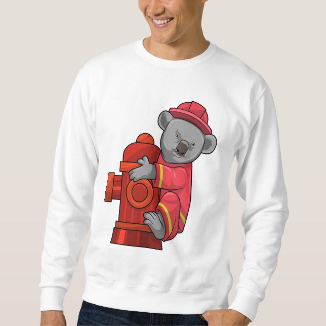 Sweatshirt Koala as Firefighter with Fire hydrant (Devant)