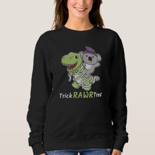 Sweatshirt Koala Trick Rawr Treat T-rex costume maman