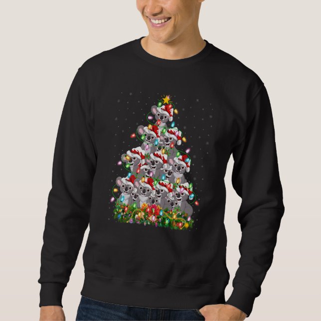 Sweatshirt Koala  Xmas Lights Santa Koala Christmas Tree (Devant)