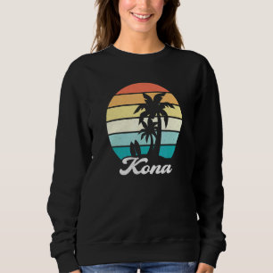 Sweatshirt Kona Hawaii Hawaii Palm Tree Surfer Vintage B