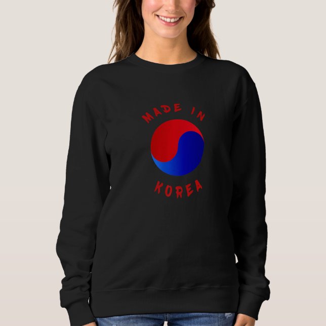 Sweatshirt Korean born, Korean flag Premium (Devant)