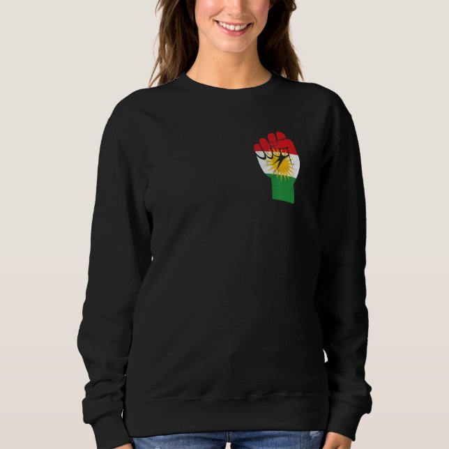 Sweatshirt Kurdish Flag JIN JIYAN AZADI Support Kurdish women (Devant)