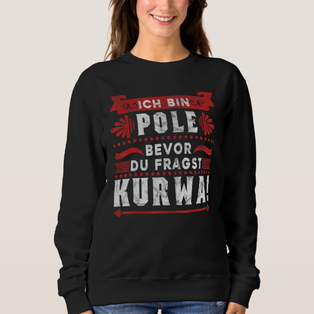 Sweatshirt Kurwa Pologne (Devant)