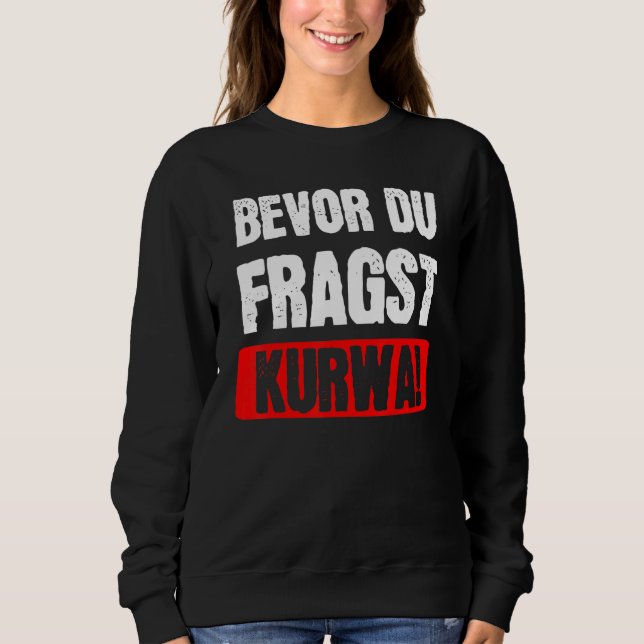 Sweatshirt Kurwa Pologne Polonais (Devant)