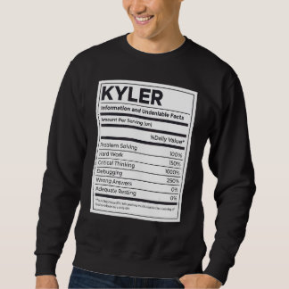 Sweatshirt Kyler Information sur la nutrition Problème Résoud
