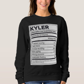 Sweatshirt Kyler Information sur la nutrition Problème Résoud