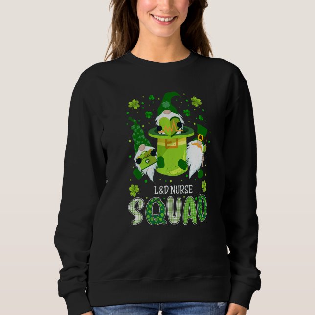 Sweatshirt L&D Infirmière Escadron Infirmière St Patrick Gnom (Devant)