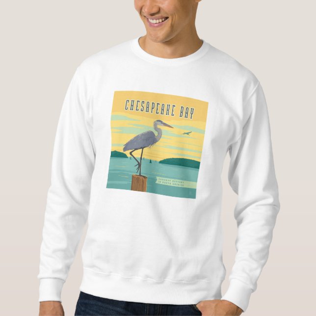 Sweatshirt La Baie De Chesapeake Le Plus Grand Estuaire D'Amé (Devant)
