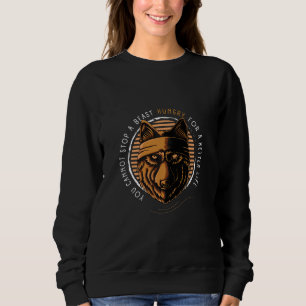 Sweatshirt La bête du loup avec des citations sur la vie