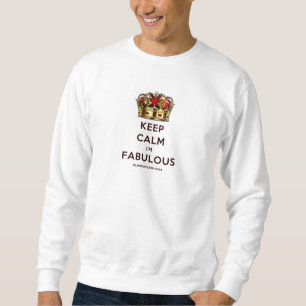 Sweatshirt La couronne dorée rouge de SlipperyJoe reste calme