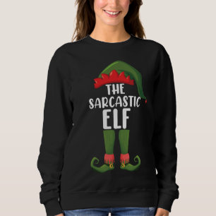 Sweatshirt La famille d'elfes sarcastiques assortie pour Noël