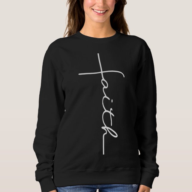 Sweatshirt La foi Croix chrétienne Hoded Jésus Bible (Devant)