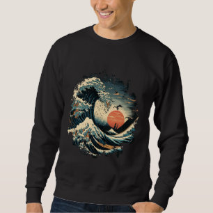 Sweatshirt La grande vague au large de Kanagawa Japon Art Sun