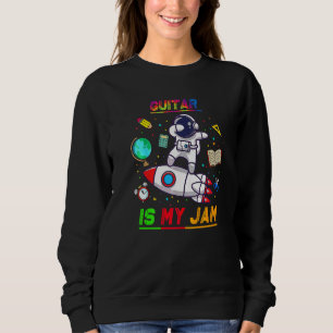 Sweatshirt La guitare est mon jam astronaute retour à l'école