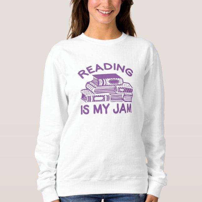 Sweatshirt La lecture est ma confiture (Devant)