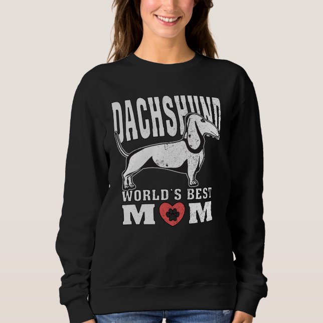Sweatshirt La meilleure maman du monde de Dachshund (Devant)