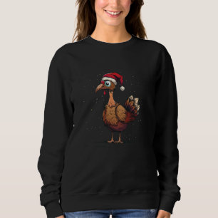 Sweatshirt La mignonne Turquie avec le Casquette du Père Noël
