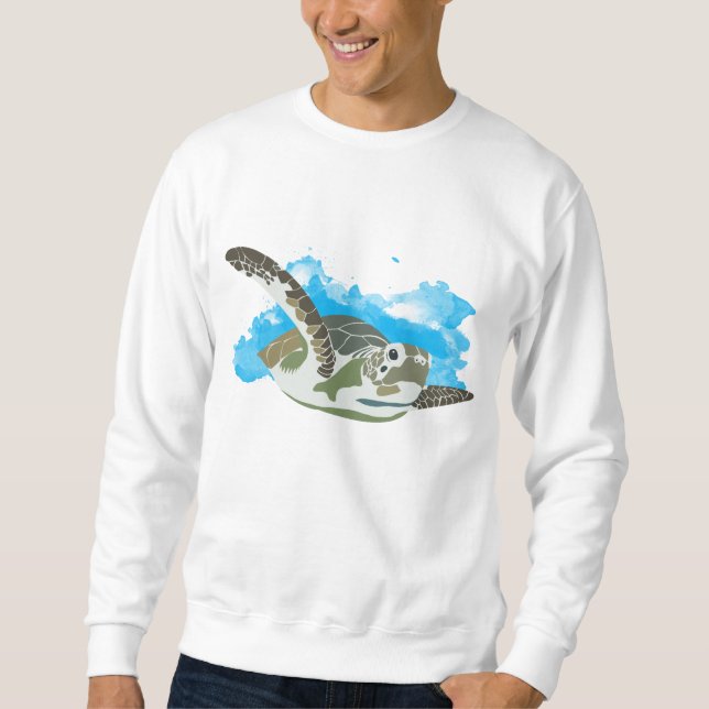 Sweatshirt La natation des tortues de mer (Devant)