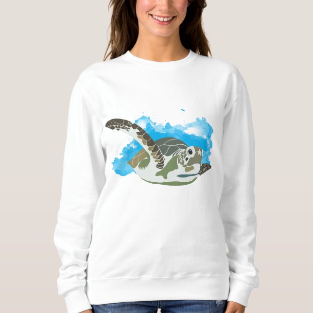 Sweatshirt La natation des tortues de mer (Devant)