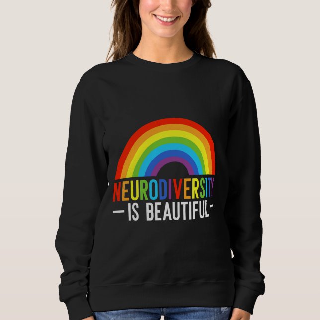 Sweatshirt La Neurodiversité Est Belle Infinité Arc-en-ciel A (Devant)