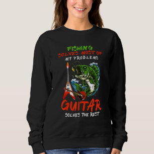 Sweatshirt La Pêche Résout La Plupart De Mes Problèmes La Gui