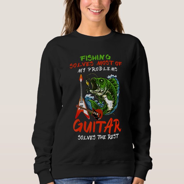 Sweatshirt La Pêche Résout La Plupart De Mes Problèmes La Gui (Devant)