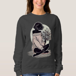 Sweatshirt La réflexion tranquille d'une femme