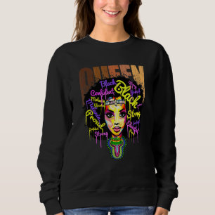 Sweatshirt La Reine Africaine Pour Les Femmes Éduquée La Magi