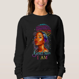 Sweatshirt La Reine de l'ébène afro-américaine noire donne de