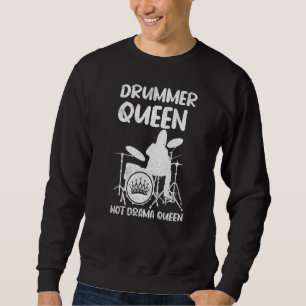 Sweatshirt La reine du tambour de musique pas la reine du thé