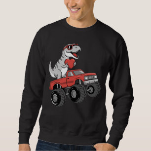 Sweatshirt La Saint-Valentin T Rex Dinosaure Conduisant un Mo