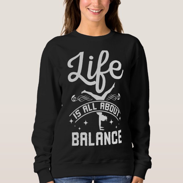 Sweatshirt La vie, c'est l'équilibre Yoga (Devant)