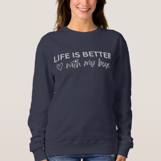 Sweatshirt La vie est meilleure avec mon pull pour garçons